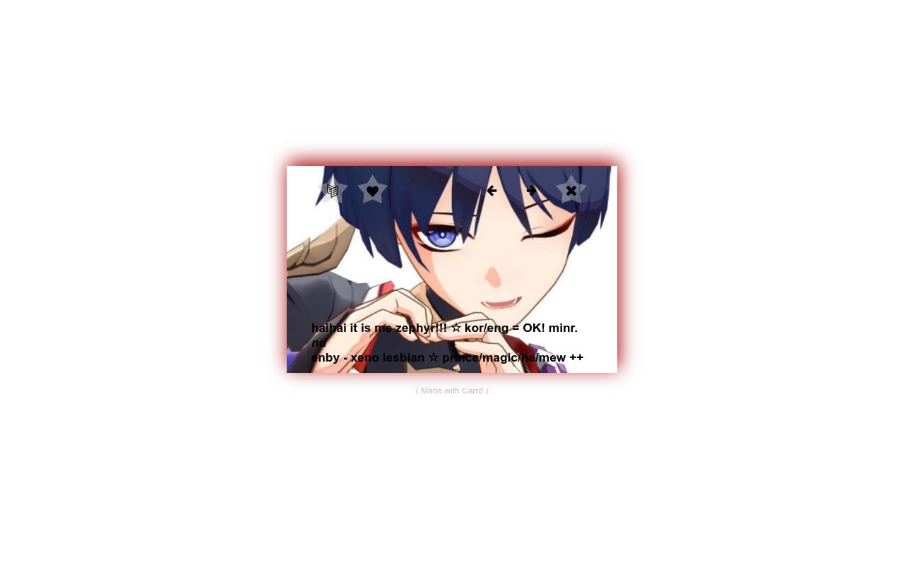 Carrd profile picture for @zephyrs